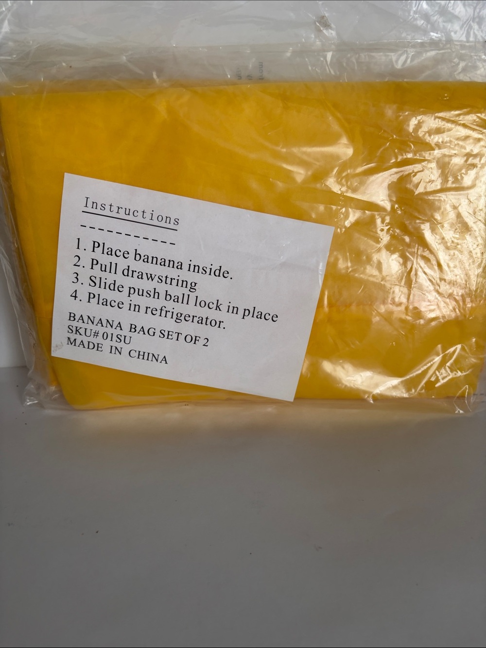 Reusable Banana Storage Bag - Bright Yellow (Set of 2)